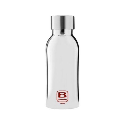 B Bottles Twin - Silver Lux - 350 ml - Bottiglia Termica a doppia parete in acciaio inox 18/10